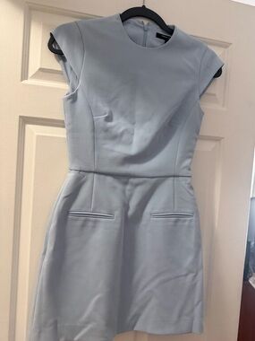 French Connection Light Blue Cap Sleeve Sheath Dress